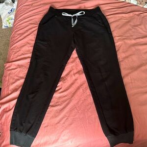 Figs Size Small Black Jogger Scrubs